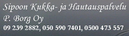 Oy Sipoon Kukka- ja Hautauspalvelu P. Borg & Co Oy logo